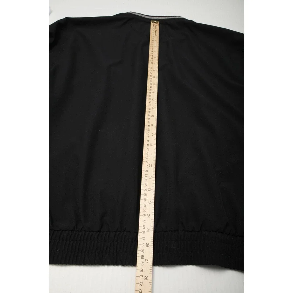 Nike Golf Jacket Mens Large Black Pullover V Neck Pockets Windshirt No Logo - Picture 11 of 13
